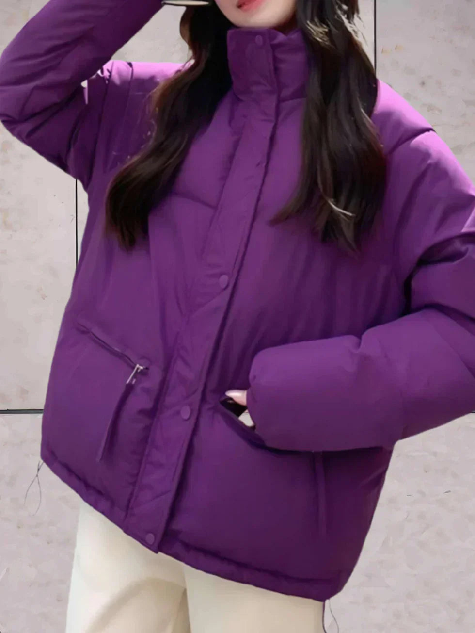 Drune | Parka-Jacke mit Stehkragen und Doppeltem Verschluss
