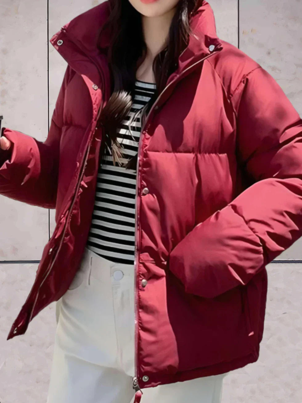Drune | Parka-Jacke mit Stehkragen und Doppeltem Verschluss