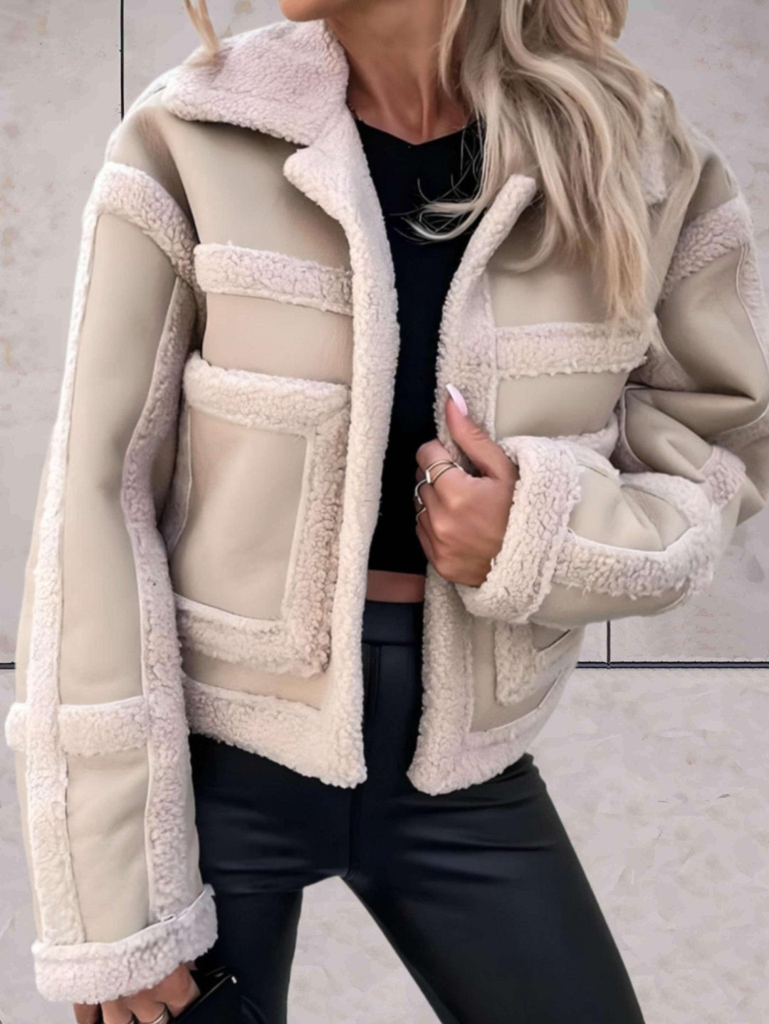 Drune | Shearling Jacke - Luxe PU-Mischung - Spandex-Komfort - Lässig Chic