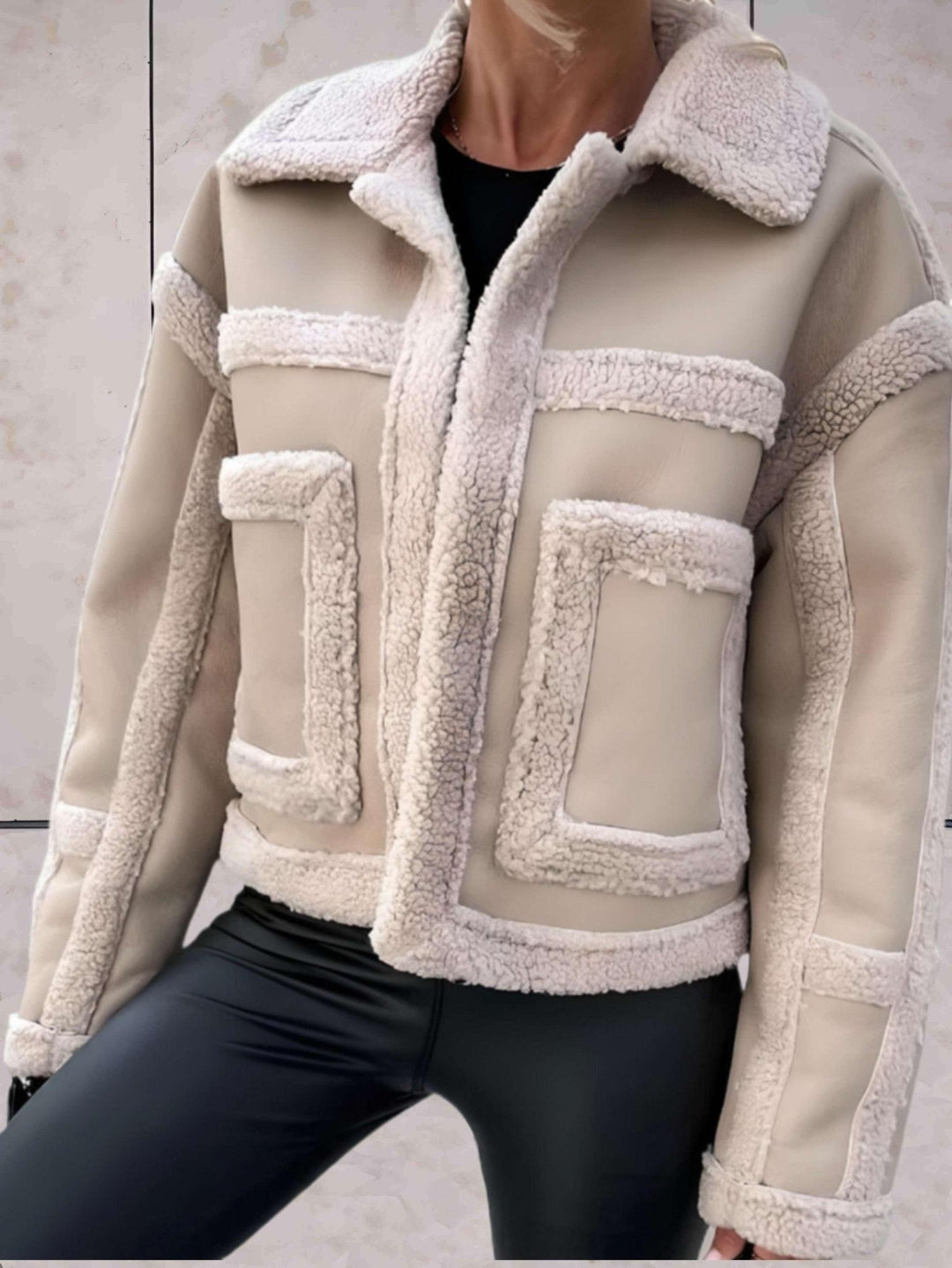 Drune | Shearling Jacke - Luxe PU-Mischung - Spandex-Komfort - Lässig Chic
