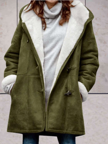 Drune - Luxuriöser Wintermantel Aus Wildlederimitat Mit Fleece-Futter