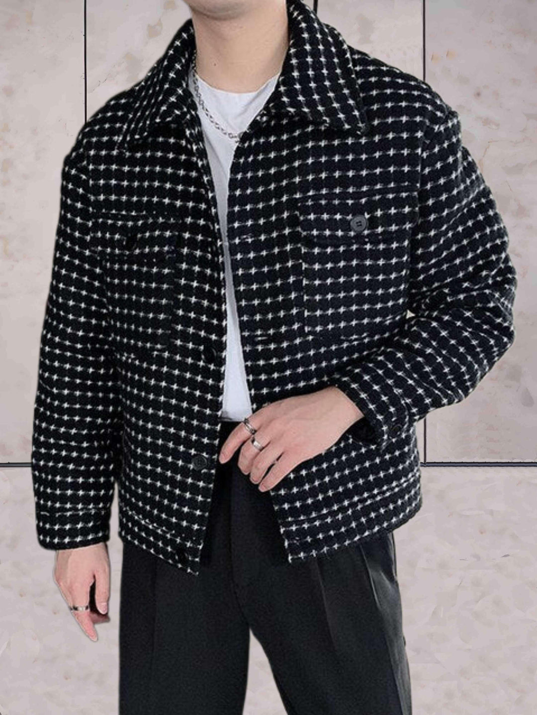 Drune | Lässige Modische Schwarze Jacke