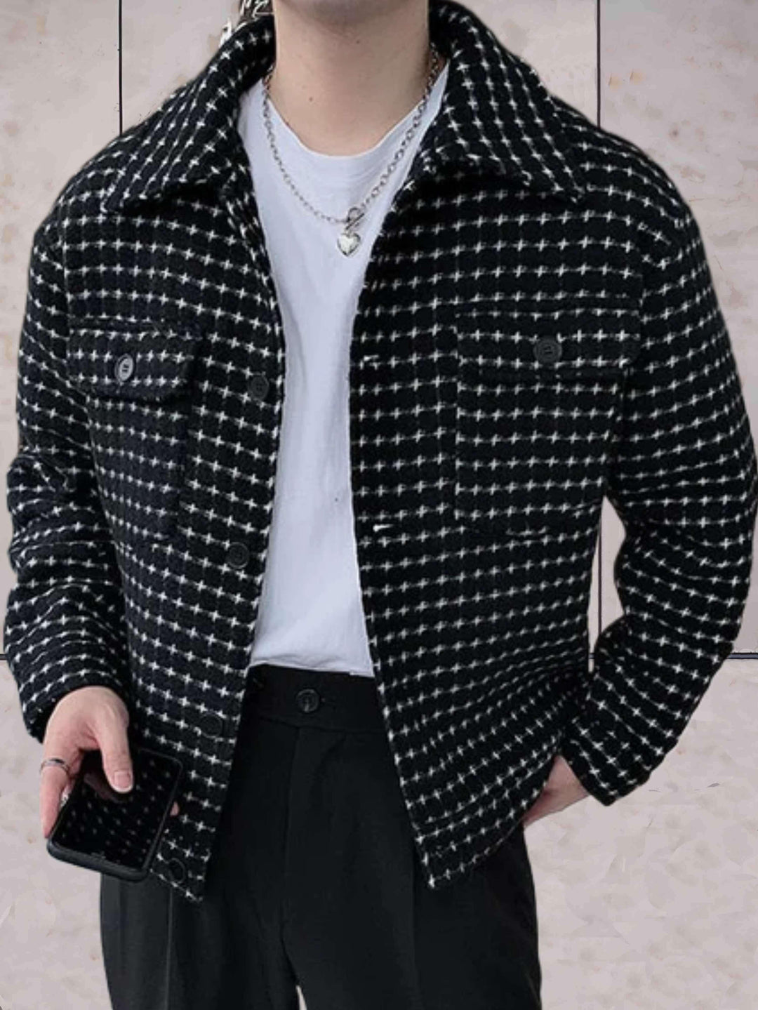 Drune | Lässige Modische Schwarze Jacke