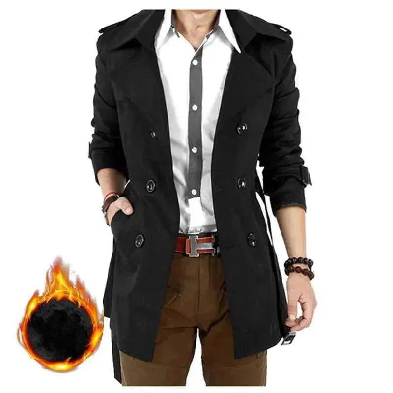 Drune | Slim Fit Doppelreiher Herren-Trenchcoat
