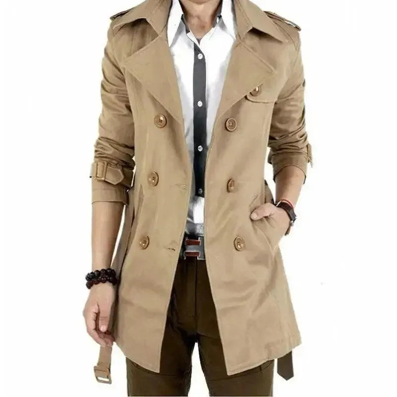 Drune | Slim Fit Doppelreiher Herren-Trenchcoat