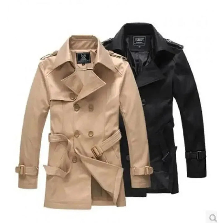 Drune | Slim Fit Doppelreiher Herren-Trenchcoat