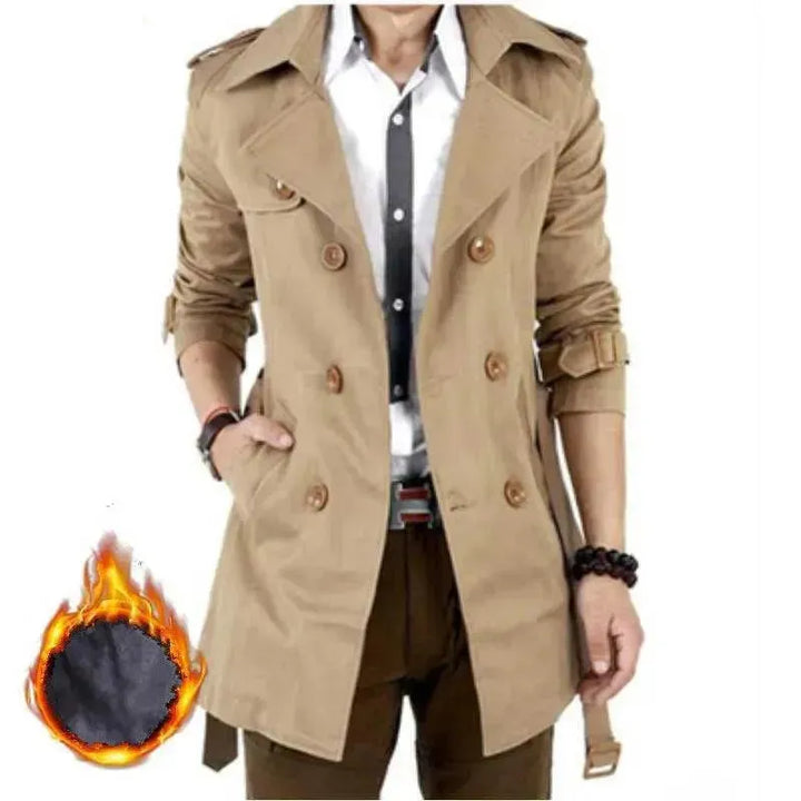 Drune | Slim Fit Doppelreiher Herren-Trenchcoat