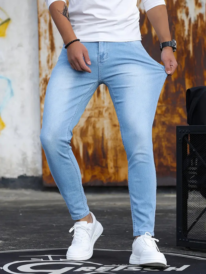Drune | Herren Bequeme Slim Fit Jeans