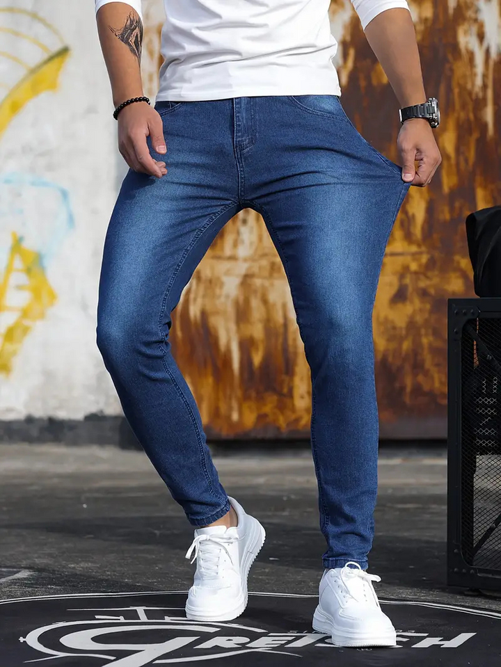 Drune | Herren Bequeme Slim Fit Jeans