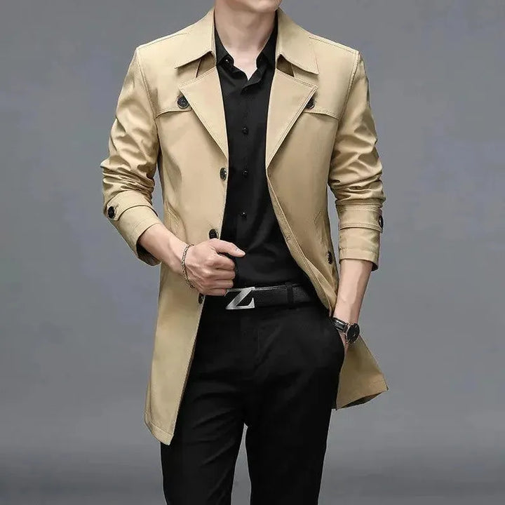 Drune | Slim Fit Einreiher Herren Trenchcoat