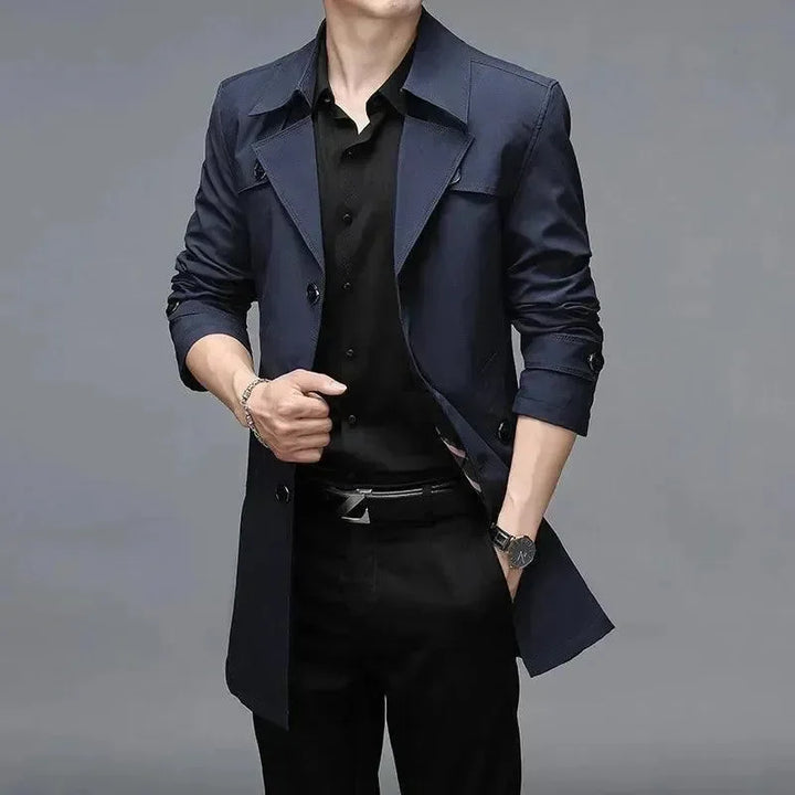 Drune | Slim Fit Einreiher Herren Trenchcoat