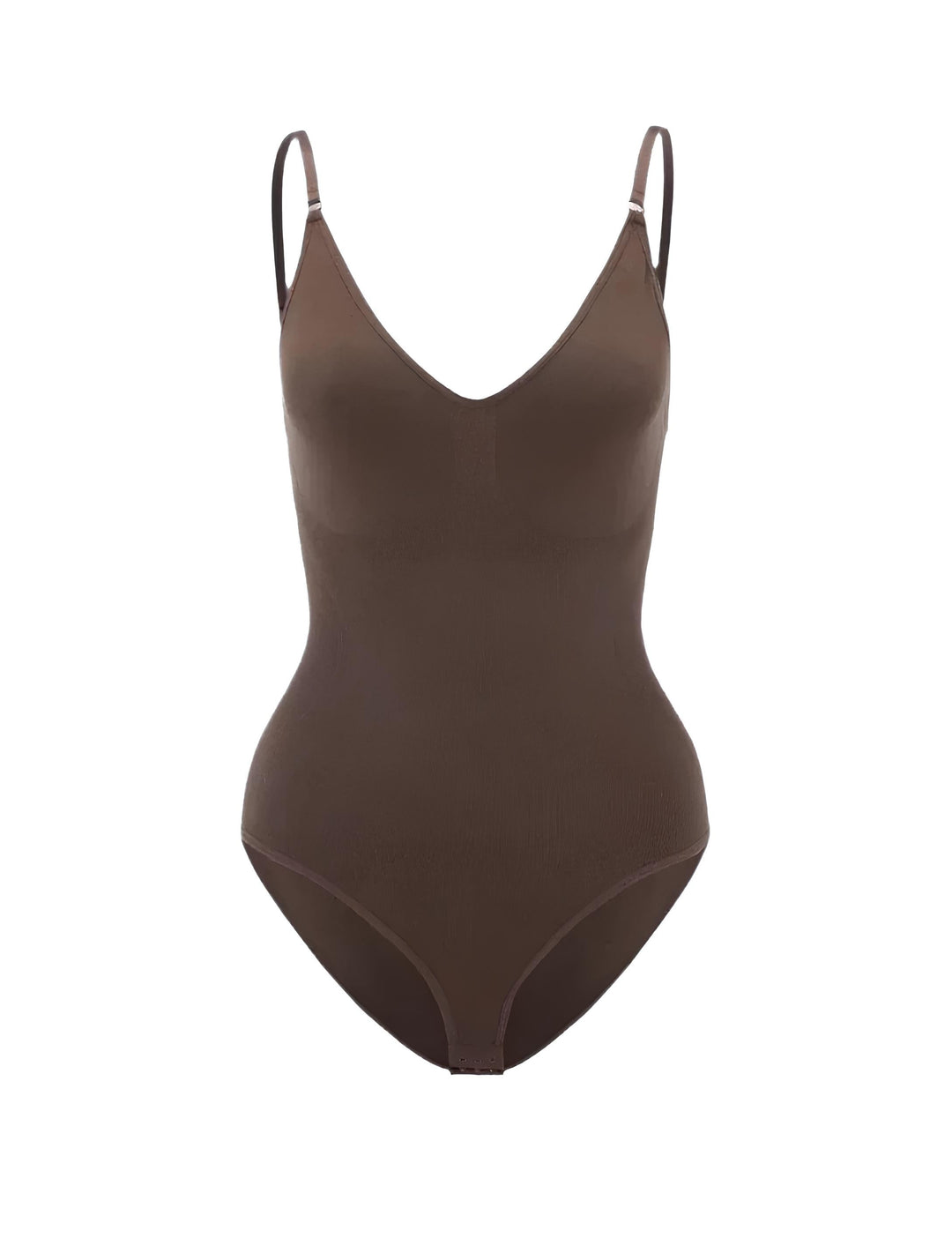 Drune | Bodysuit Verstellbare Spaghetti Träger Tiefer V-ausschnitt Stretch Fit Shapewear