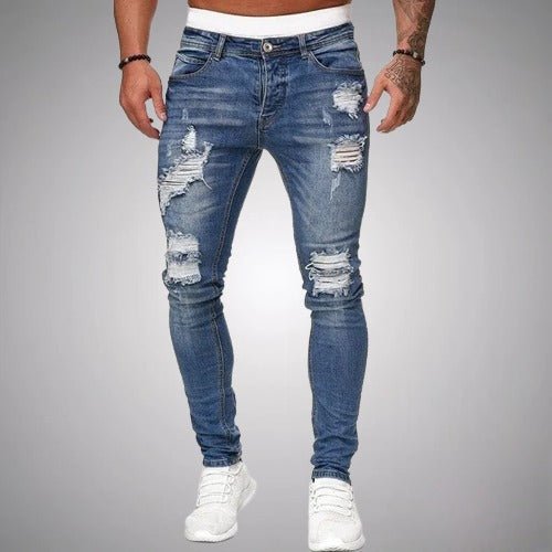 Drune | Dehnbare Ripped Jeans Für Männer
