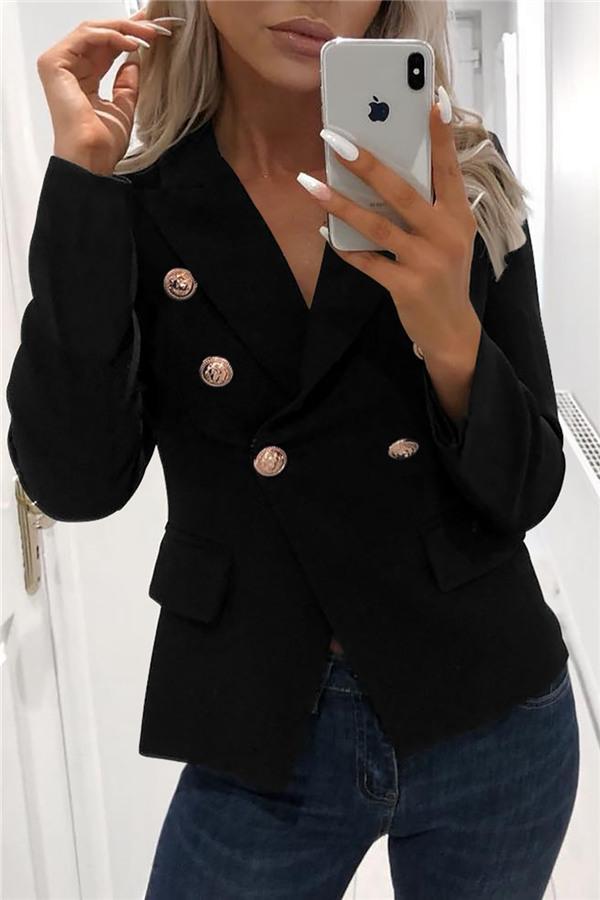 Drune | Eleganter Blazer Mit Knöpfen