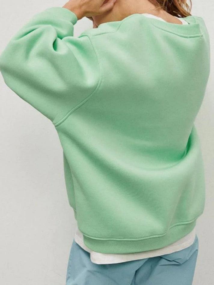 Drune | Solides Übergröße Sweatshirt Mit Rundhalsausschnitt