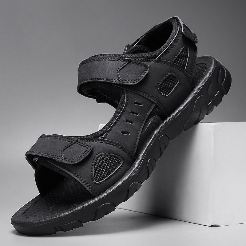 Drune | Herren Sommer Sandalen Schwarze