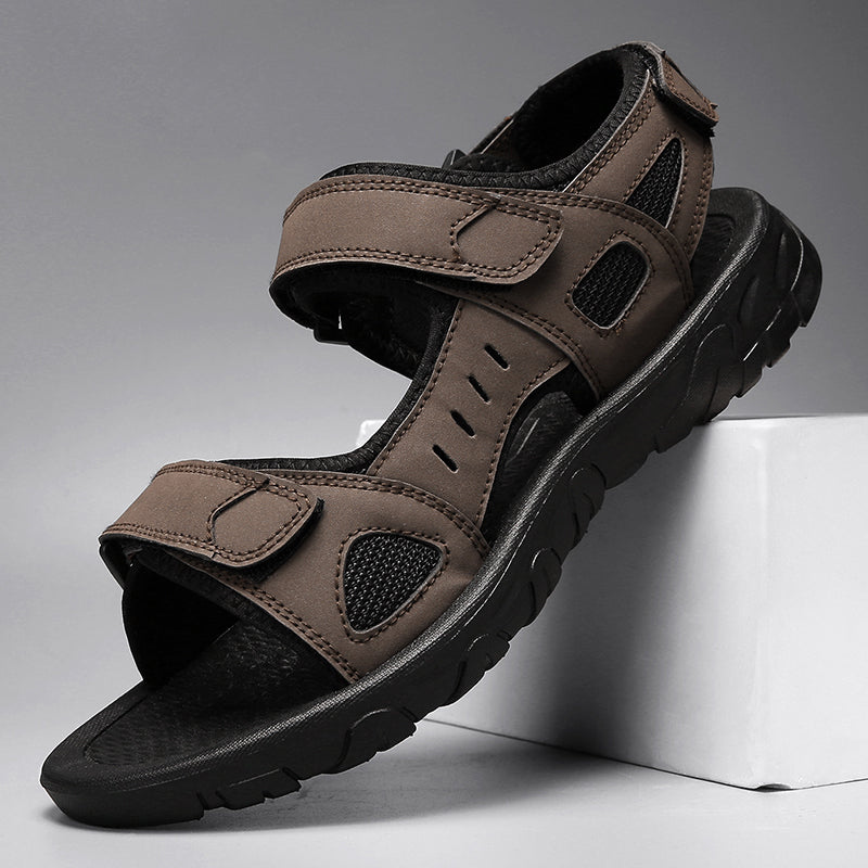 Drune | Herren Sommer Sandalen Schwarze