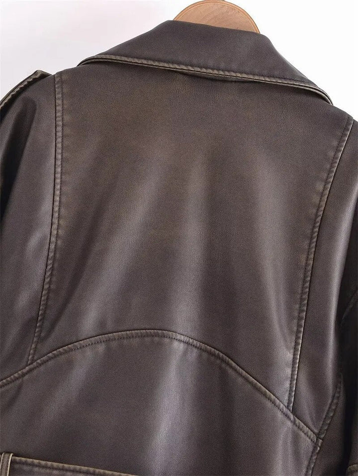 Drune | Kurz geschnittene Bikerjacke - Vintage & Stilvoll