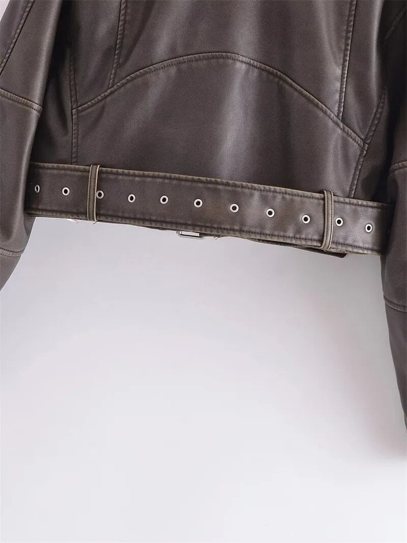 Drune | Kurz geschnittene Bikerjacke - Vintage & Stilvoll