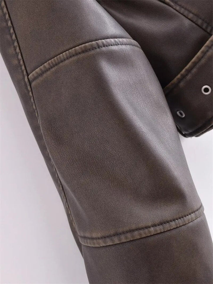 Drune | Kurz geschnittene Bikerjacke - Vintage & Stilvoll