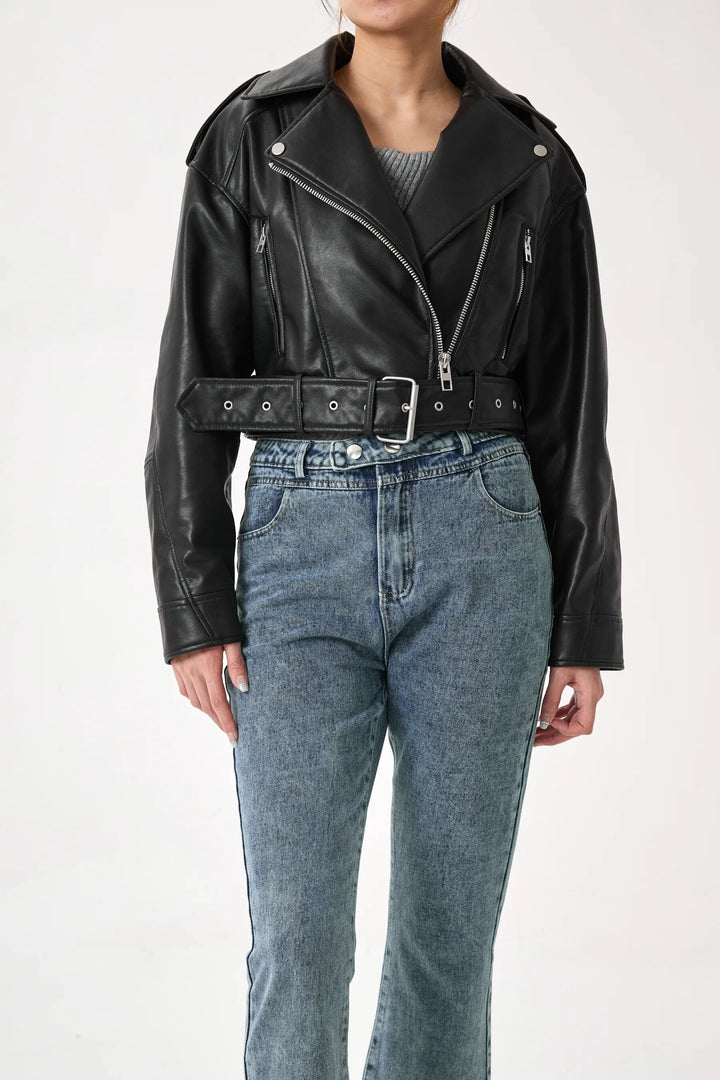 Drune | Kurz geschnittene Bikerjacke - Vintage & Stilvoll