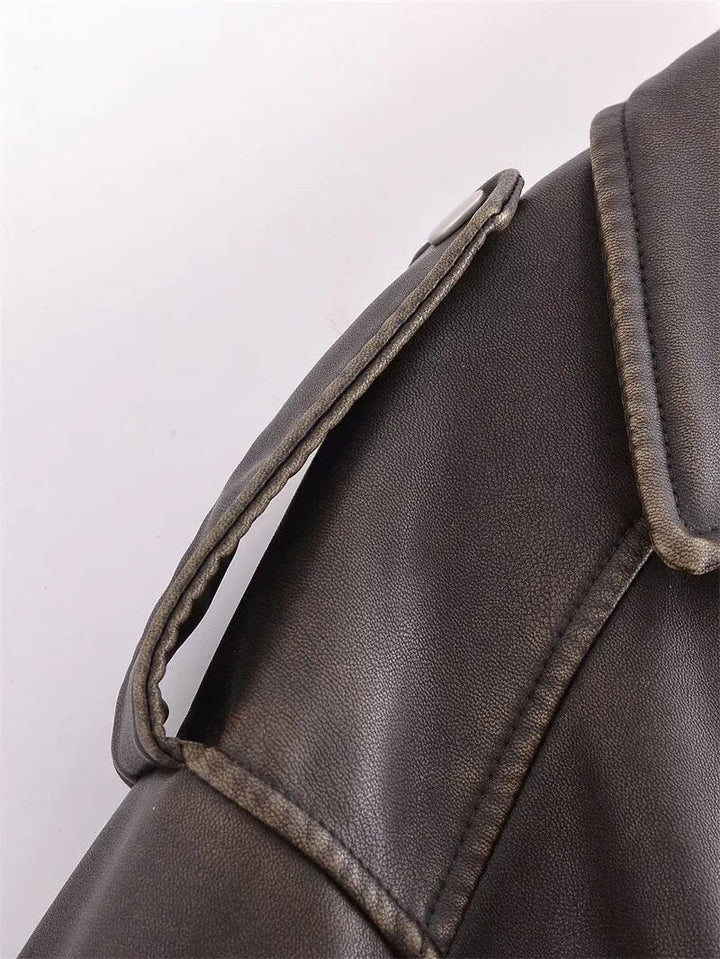 Drune | Kurz geschnittene Bikerjacke - Vintage & Stilvoll