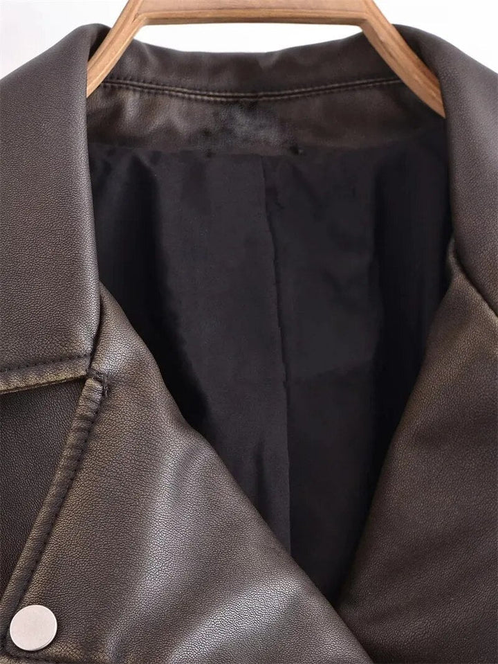 Drune | Kurz geschnittene Bikerjacke - Vintage & Stilvoll