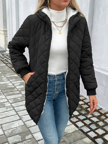 Drune | Gepolsterte Puffy-Jacke mit Reißverschluss und Kunstfellfutter
