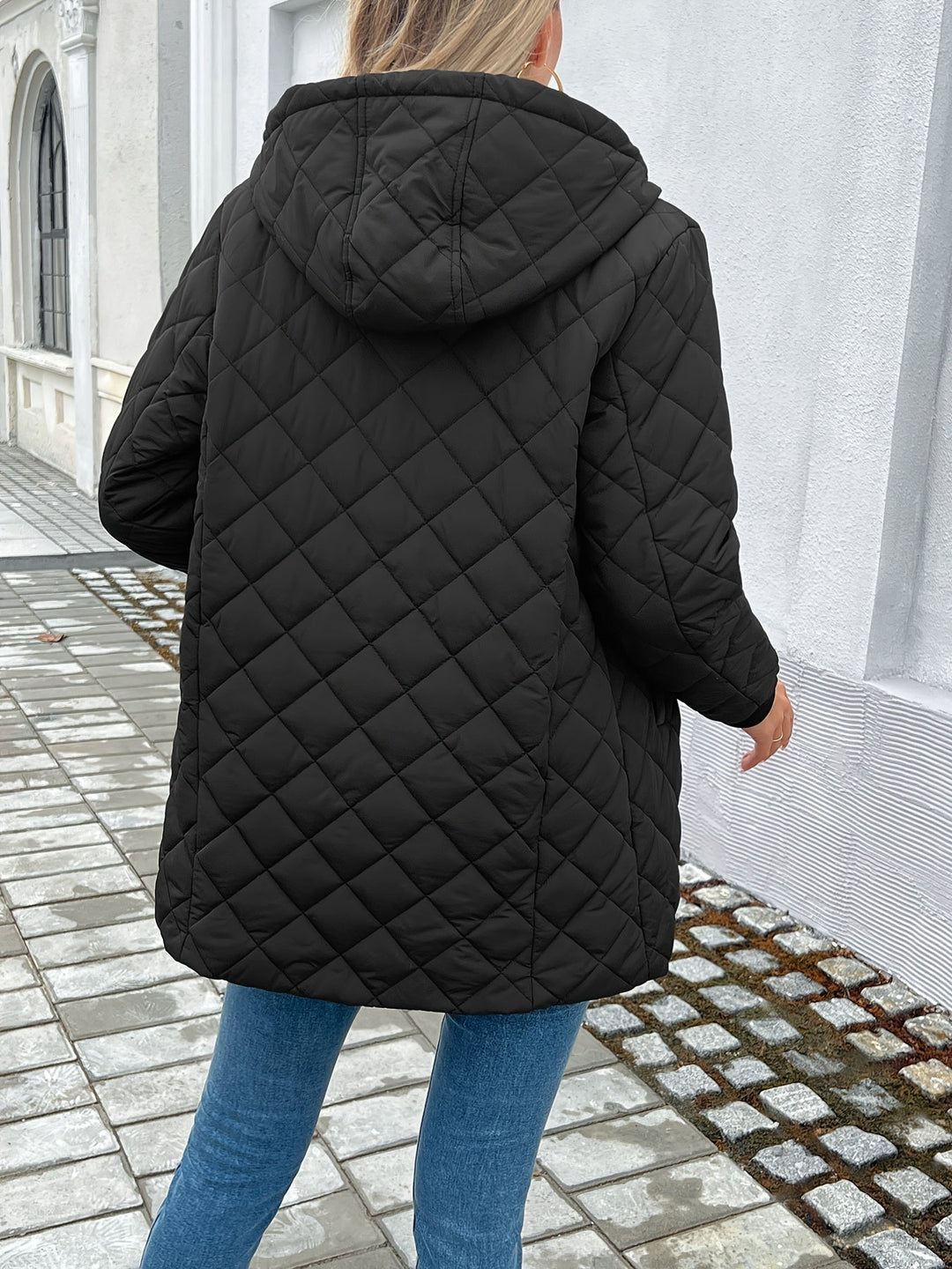 Drune | Gepolsterte Puffy-Jacke mit Reißverschluss und Kunstfellfutter