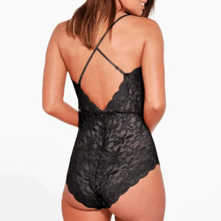 Drune | Fesselnd Spitzenbodysuit mit tiefem Ausschnitt