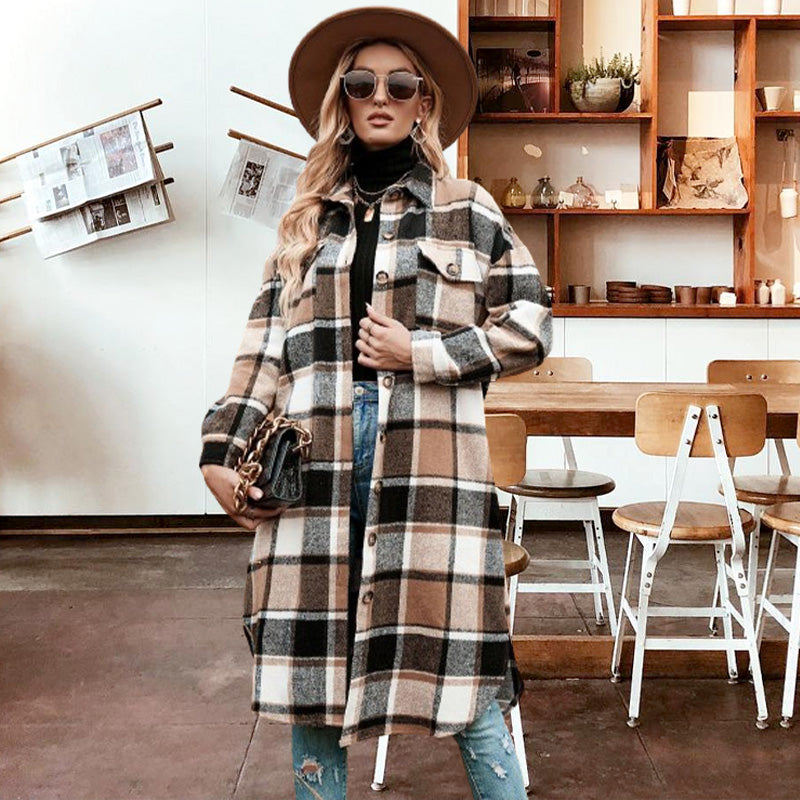 Drune | Sophisticated Checkered Jacket For Women
