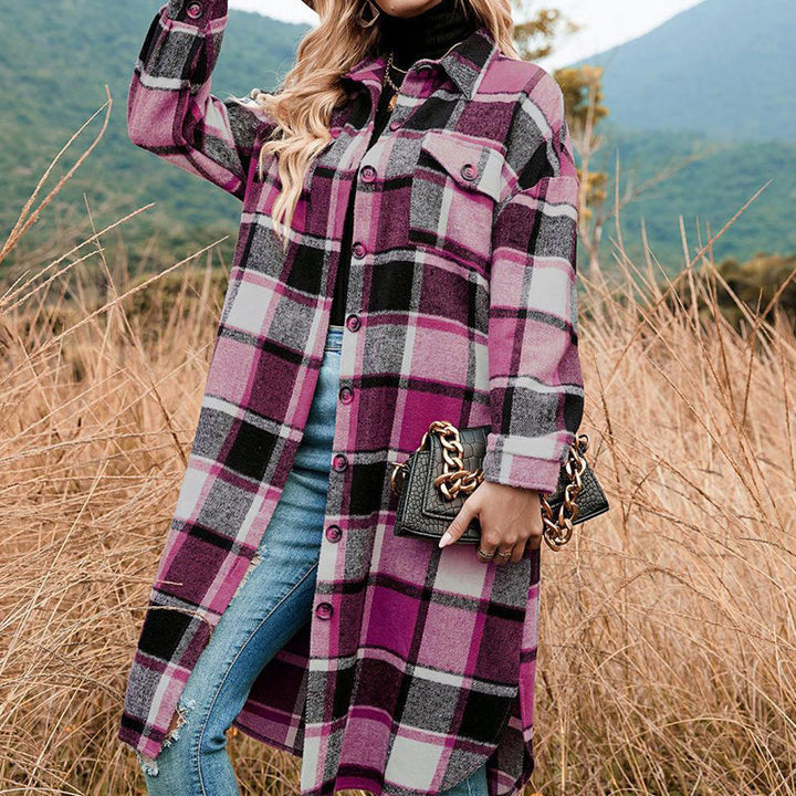 Drune | Sophisticated Checkered Jacket For Women