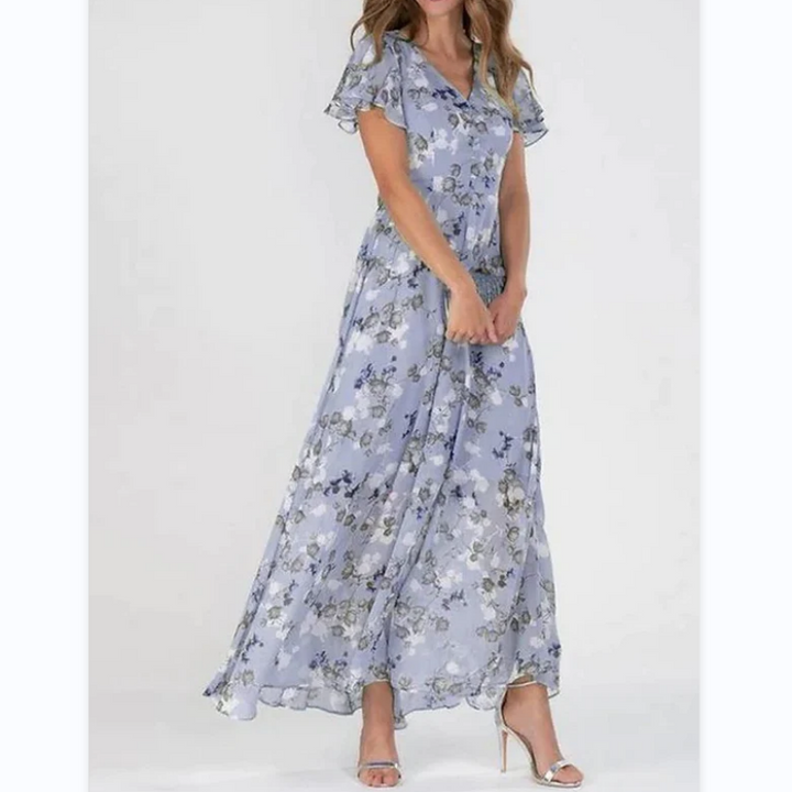 Drune | Elegantes, Blumiges Maxi-Kleid für Damen