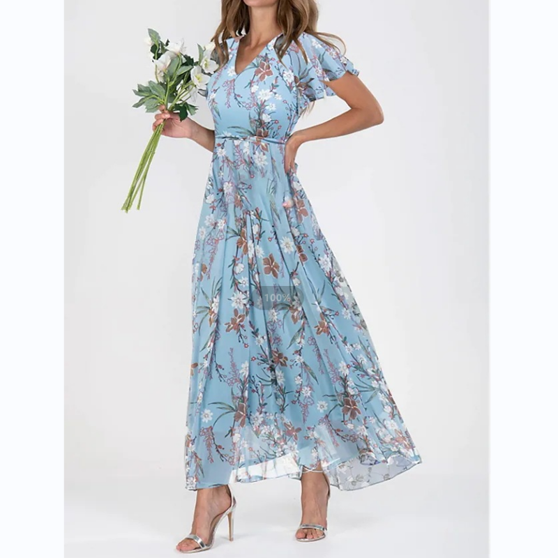 Drune | Elegantes Blumen-Maxikleid für Frauen