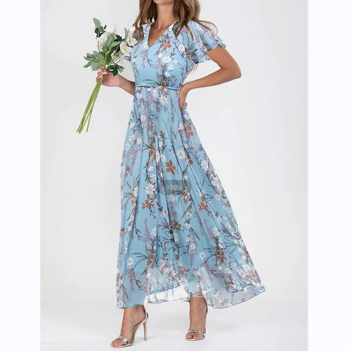 Drune | Elegantes, Blumiges Maxi-Kleid für Damen