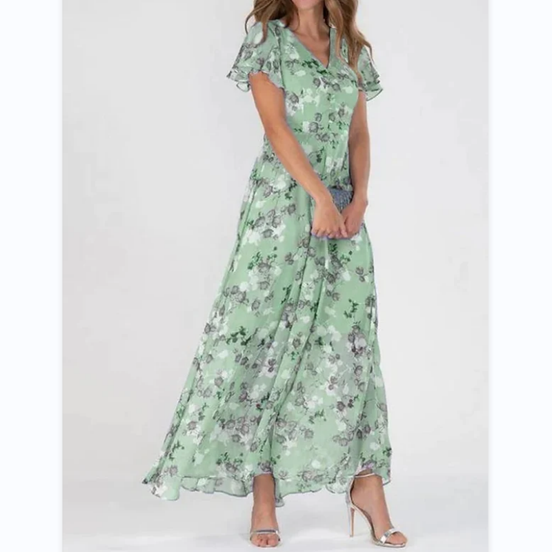 Drune | Elegantes, Blumiges Maxi-Kleid für Damen