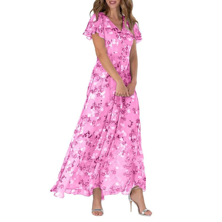 Drune | Elegantes Blumen-Maxikleid für Frauen