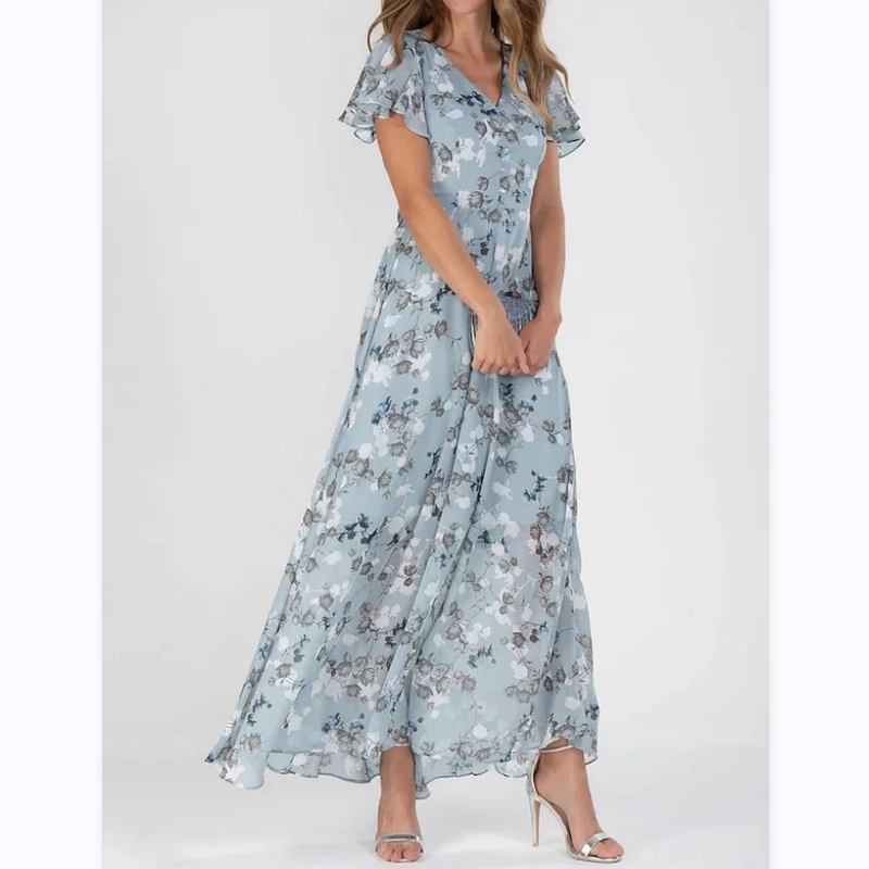 Drune | Elegantes, Blumiges Maxi-Kleid für Damen