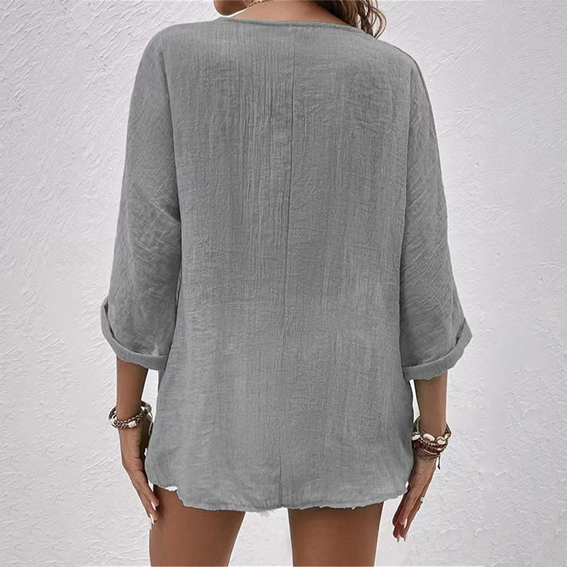 Drune | Stylisches T-Shirt mit V-Ausschnitt
