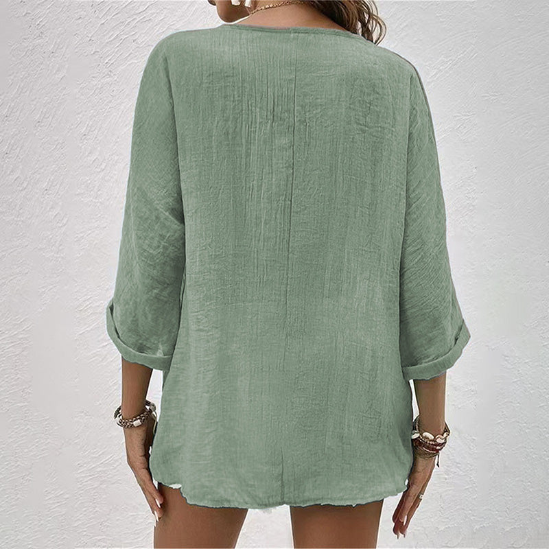 Drune | Stylisches T-Shirt mit V-Ausschnitt