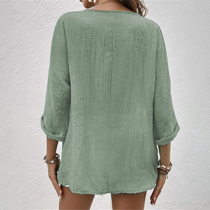 Drune | Stylisches T-Shirt mit V-Ausschnitt