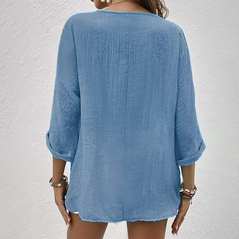 Drune | Stylisches T-Shirt mit V-Ausschnitt