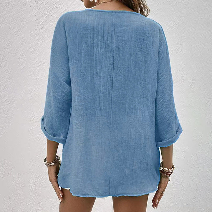 Drune | Stylisches T-Shirt mit V-Ausschnitt