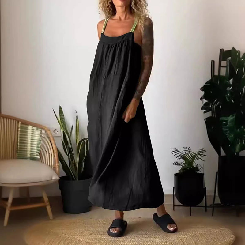 Drune | Weiche Baumwoll Leinen Kleid