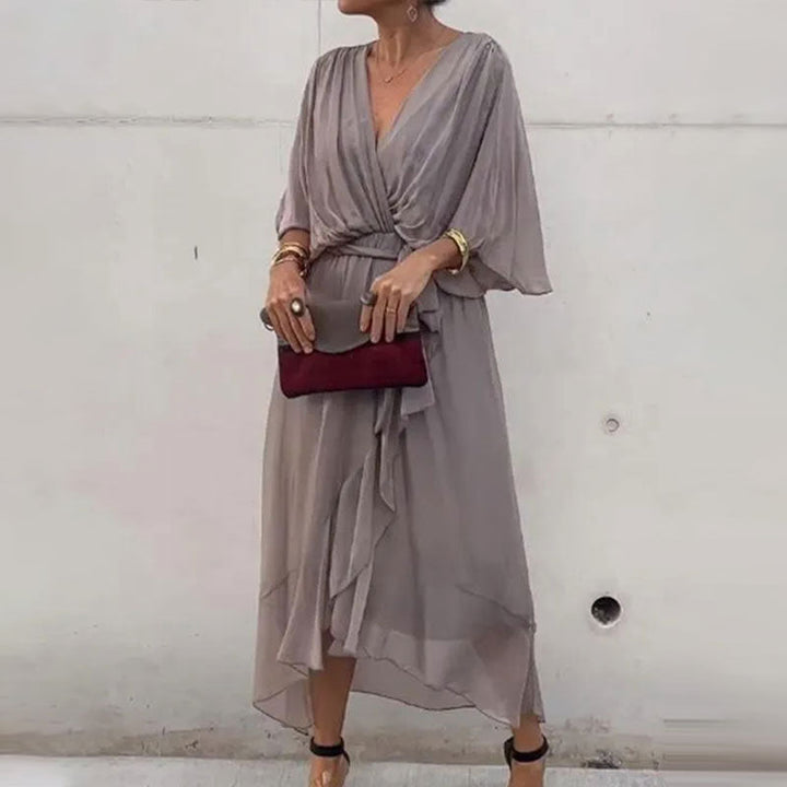 Drune | Elegantes Flow V-Ausschnitt Kleid