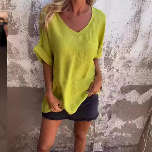 Drune | T-Shirt Mit Übergroßem V-Ausschnitt Für Damen