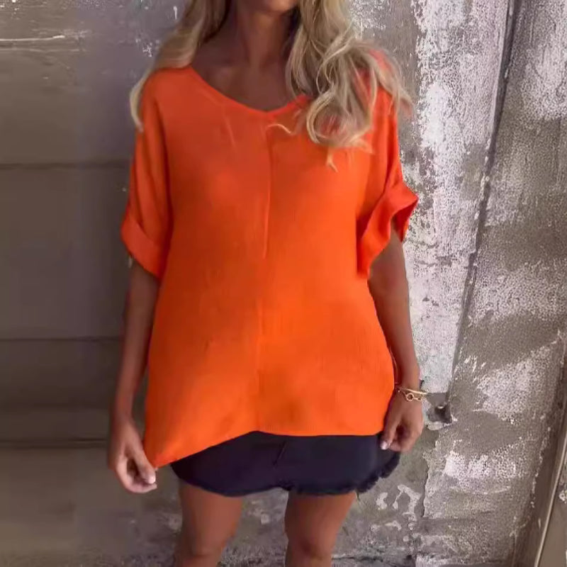 Drune | T-Shirt mit Übergroßem V-Ausschnitt für Damen