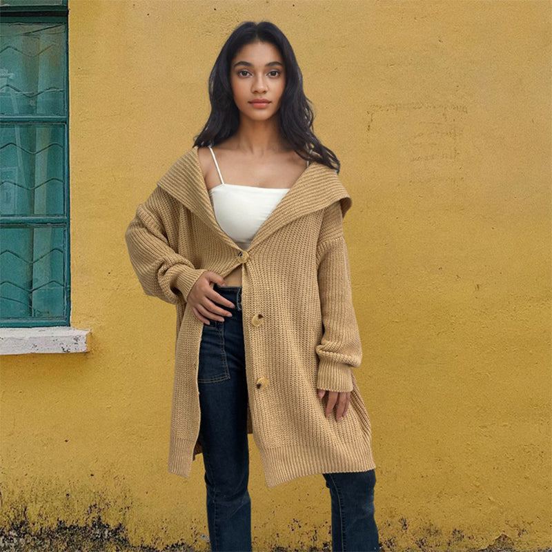 Drune | Lange und vielseitige Strickjacke für Damen