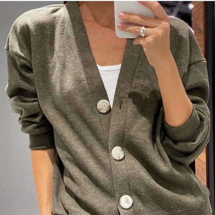 Drune | Zweiteilig: Strickjacke mit Knopfleiste und passender Hose