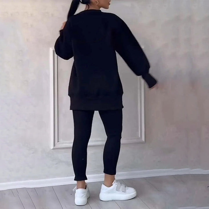 Drune | Lässig Damen Sweatshirt Und Leggings Satz